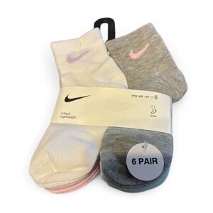 Nike youth girls 5-7 yr Ankle Socks 6-Pack - multicolor New